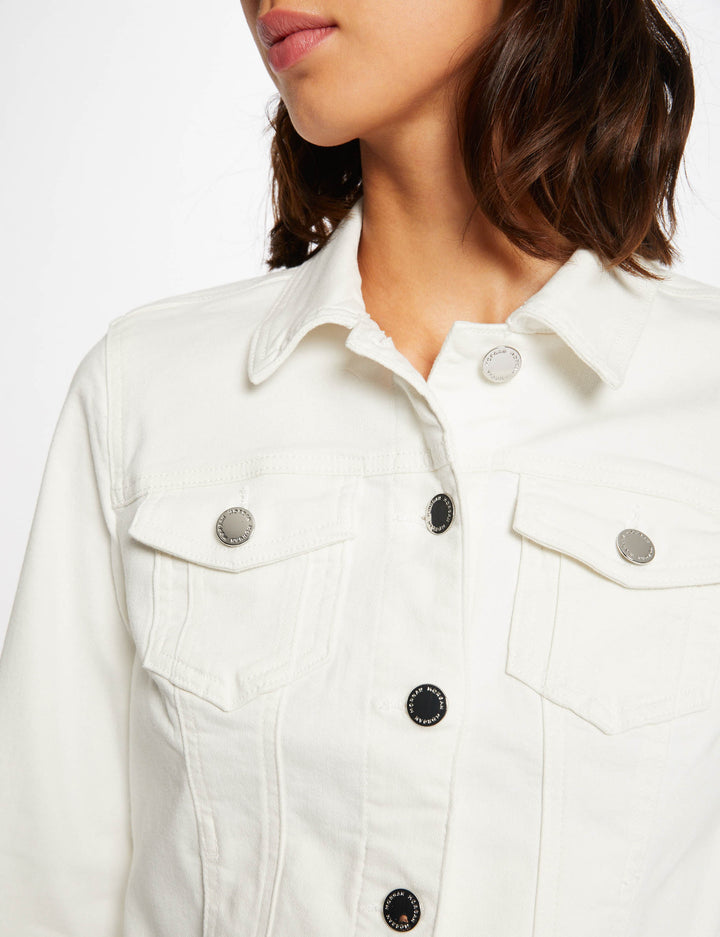 Veste droite boutonnée en jean