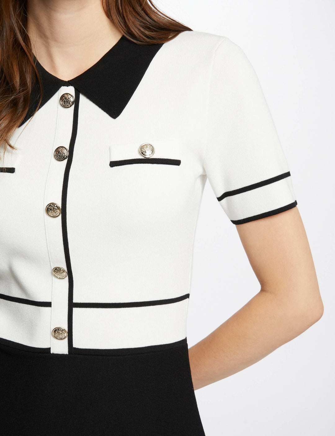 Robe tricot courte trapèze