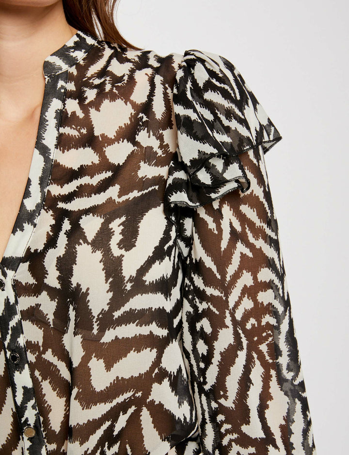 Chemise manches 3/4 imprimée