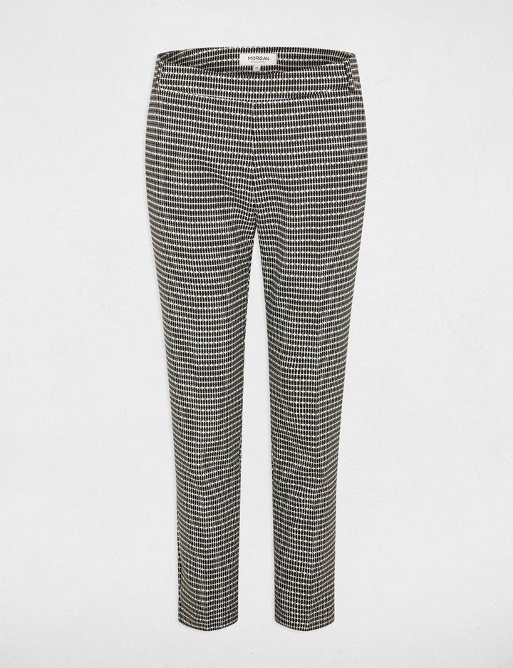 Pantalon cigarette imprimé