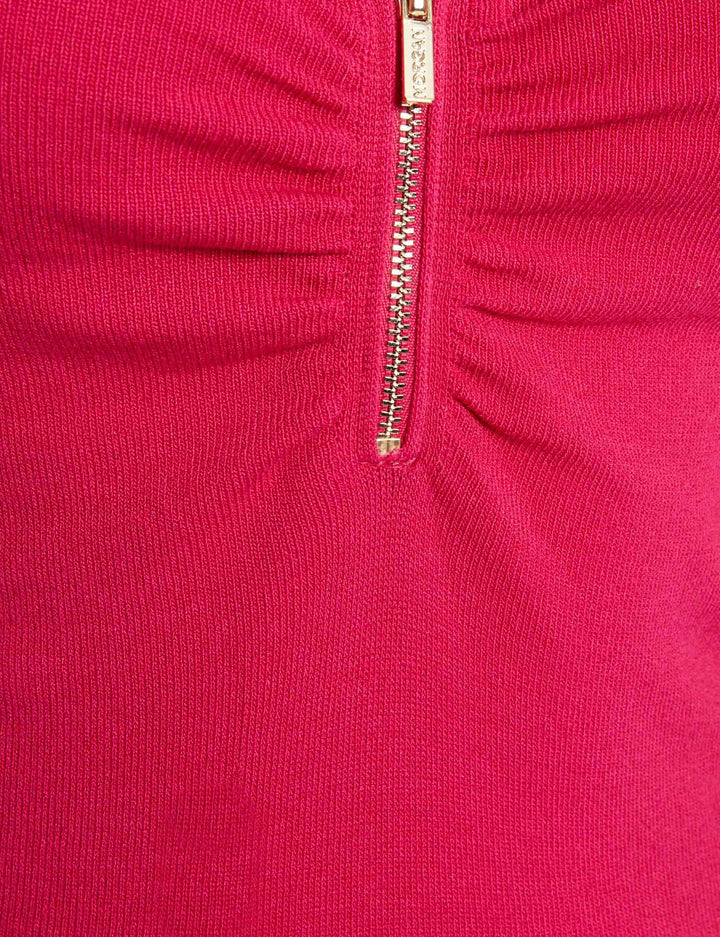 Pull col en V détail zippé