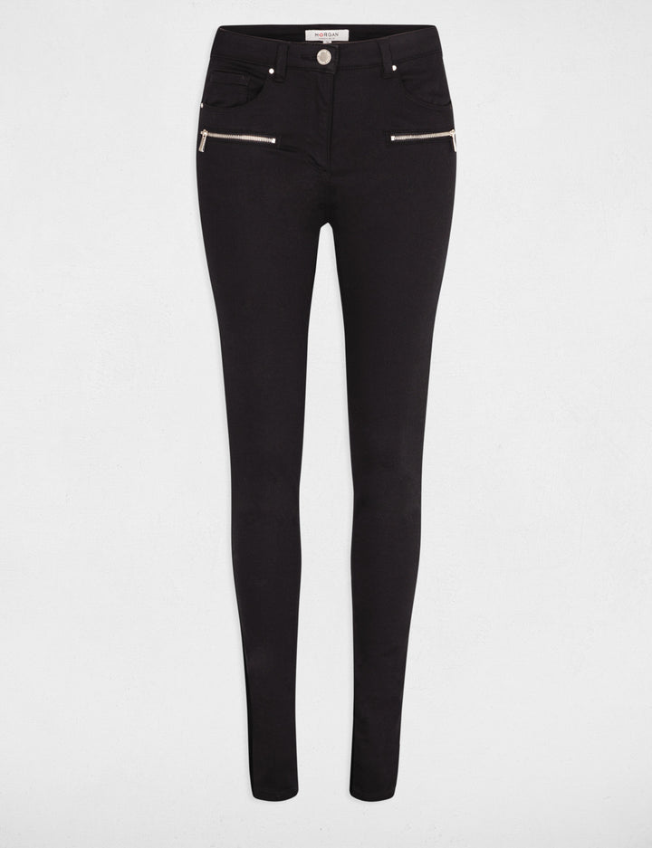 Jeans slim détails zippés