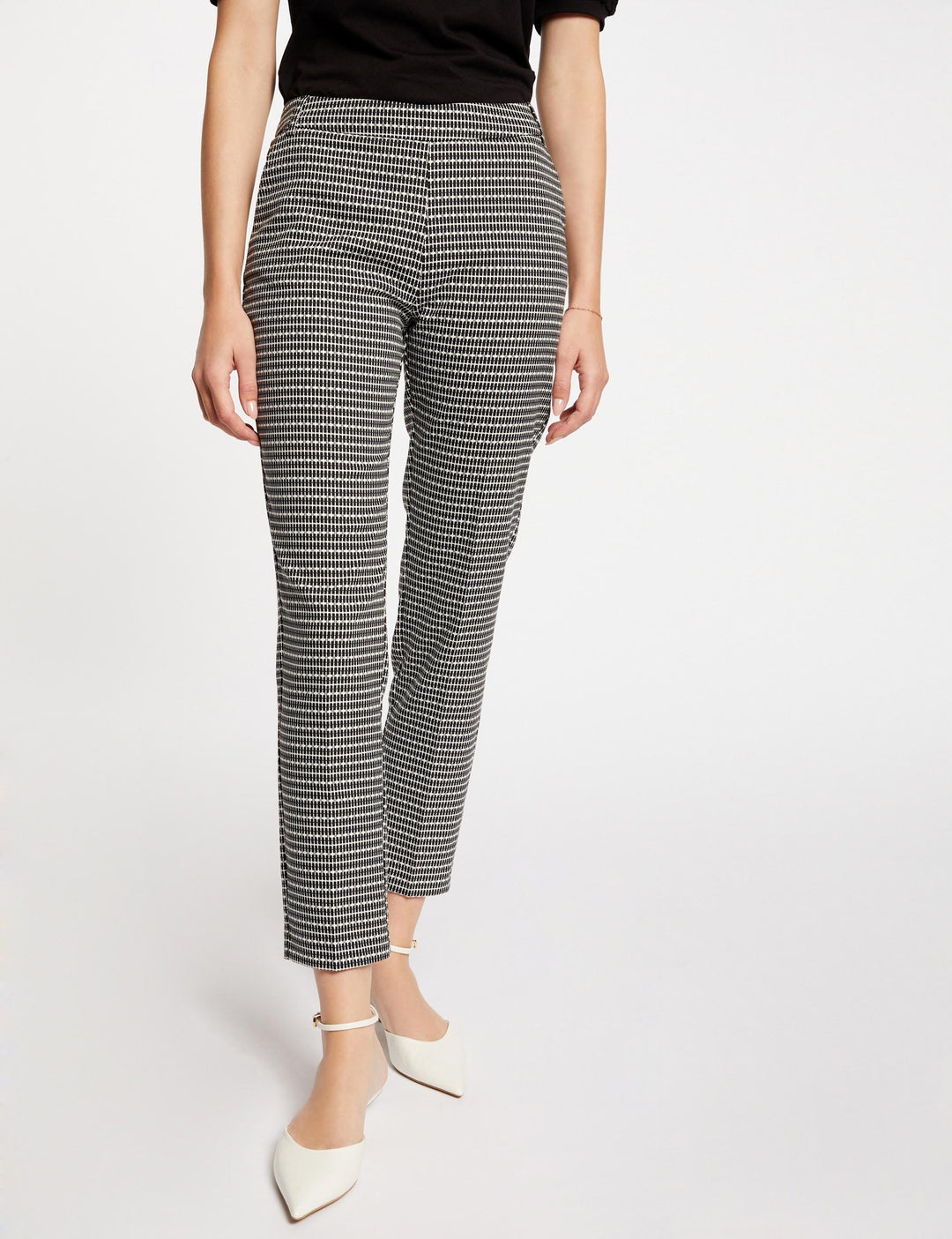 Pantalon cigarette imprimé