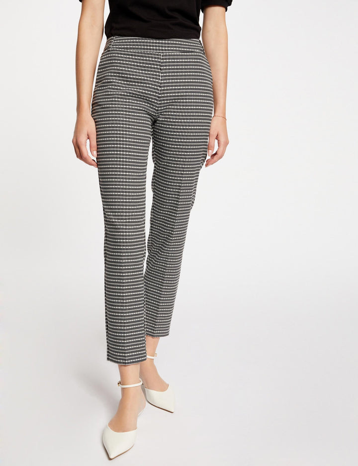 Pantalon cigarette imprimé