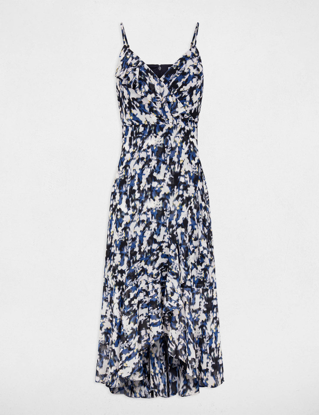 Robe longue à  volants imprimée