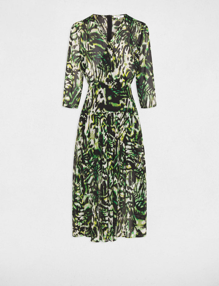 Robe longue fluide imprimée