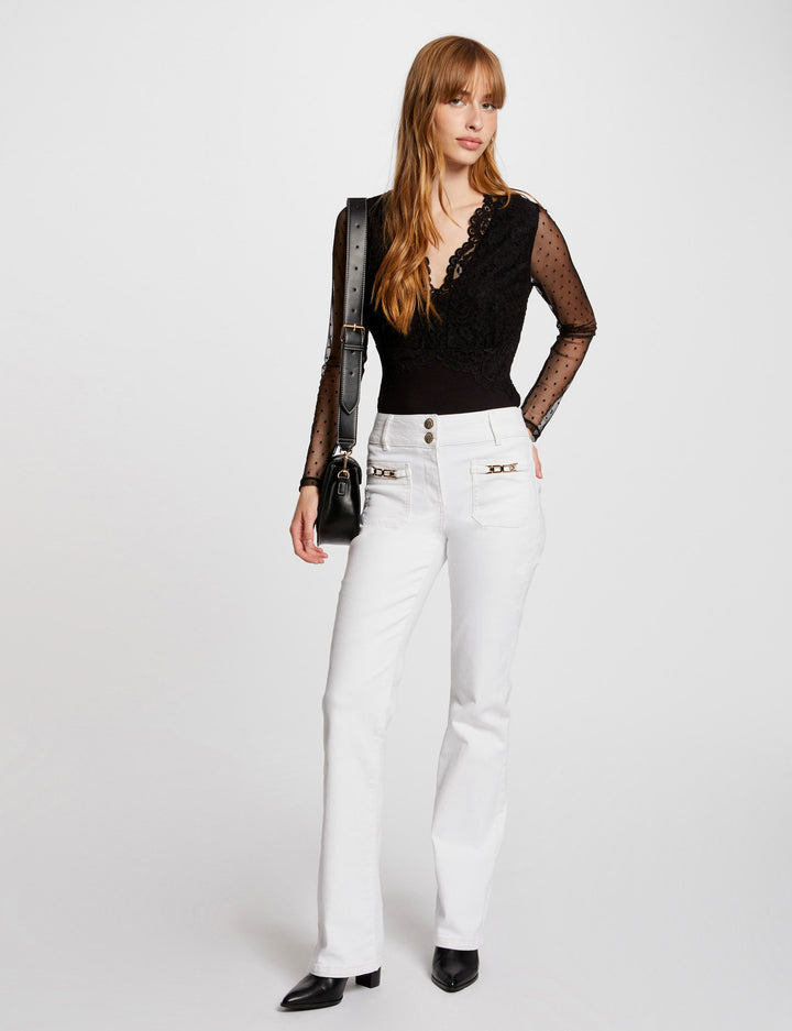 Jeans bootcut avec ornements
