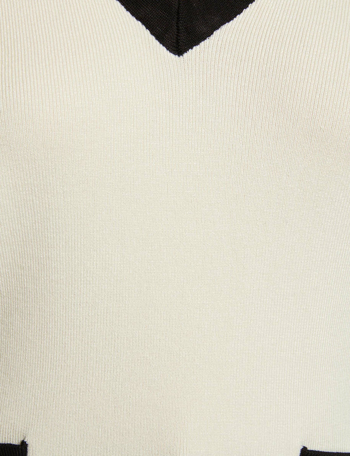 Pull manches longues col en V
