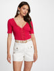 Pull col en V manches courtes