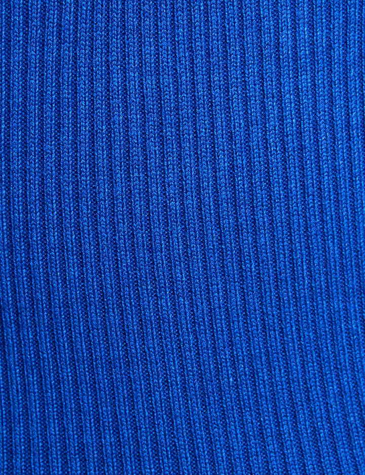Pull manches longues côtelé détail zippé