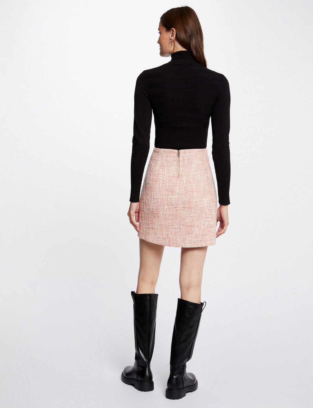 Jupe droite taille haute