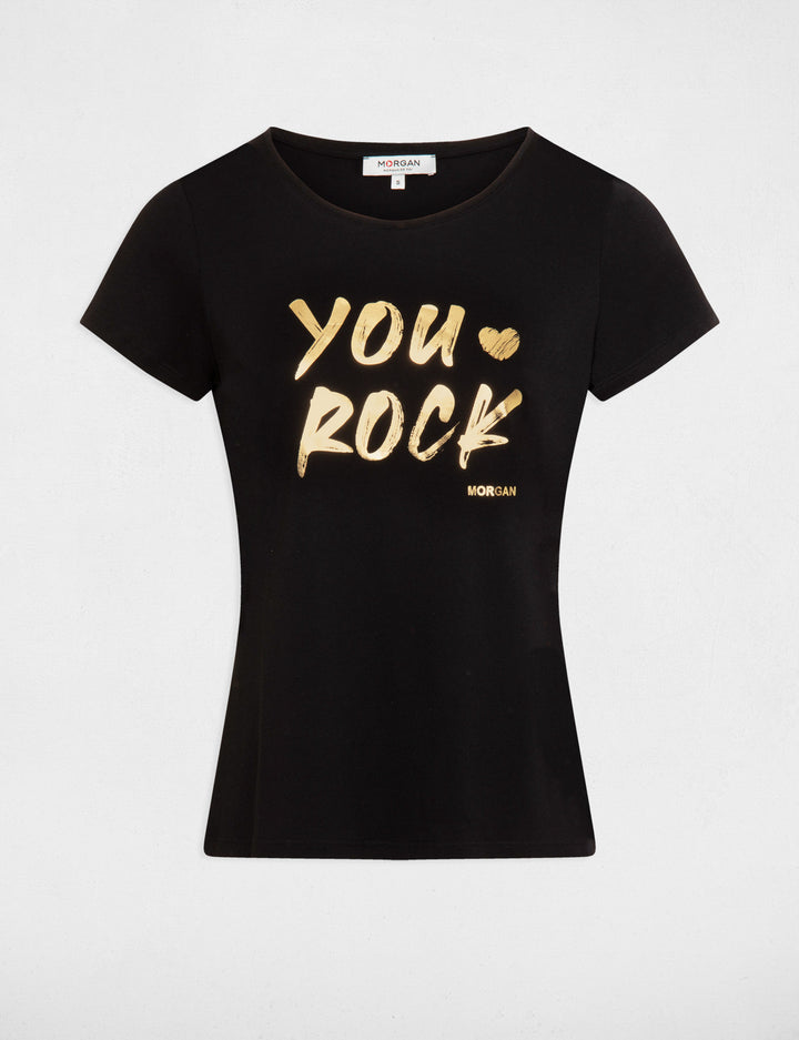 T-shirt à  inscription