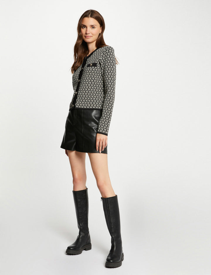 Gilet manches longues imprimé monogramme