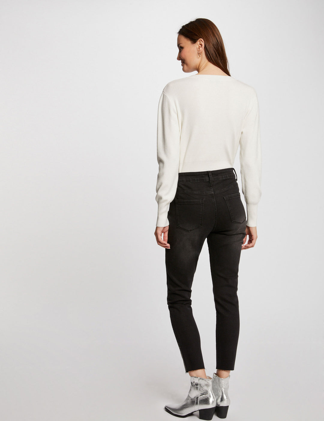 Gilet col en V manches longues