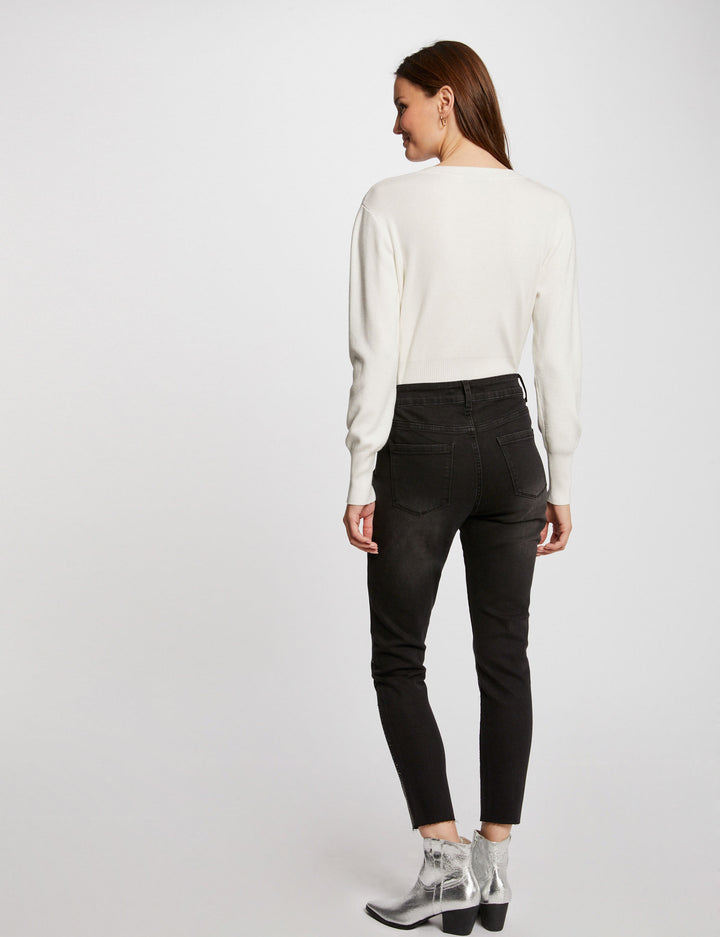 Gilet col en V manches longues