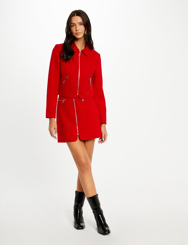 Veste droite zippée