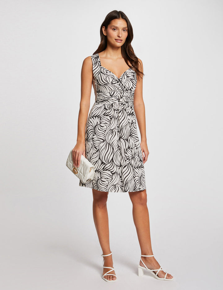 Robe courte cintrée imprimée