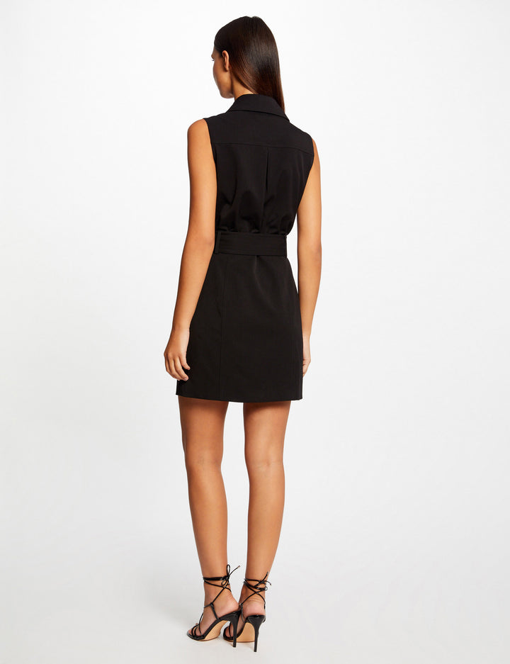 Robe cintrée zippée ceinturée