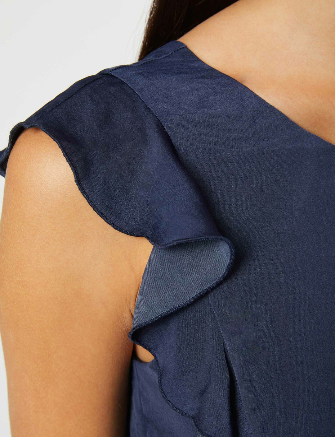 Robe longue évasée à  taille smockée
