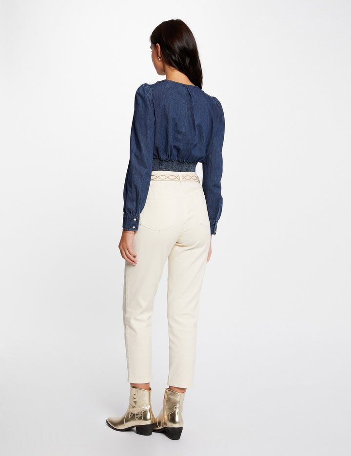 Blouse manches longues en jean