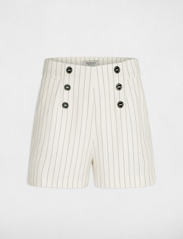 Short ajusté à  rayures