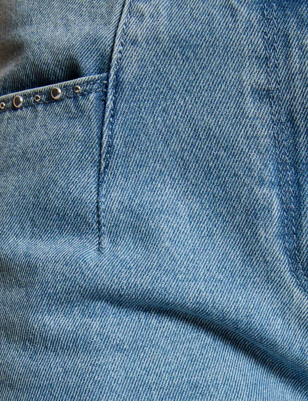 Jeans large 7/8ème ceinturé