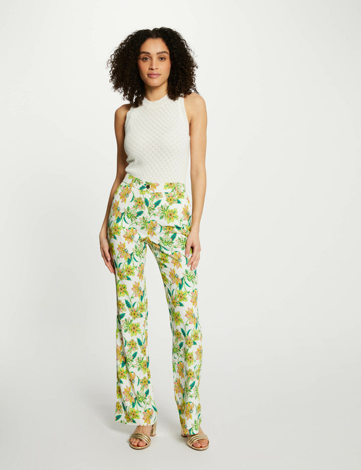 Pantalon ajusté imprimé