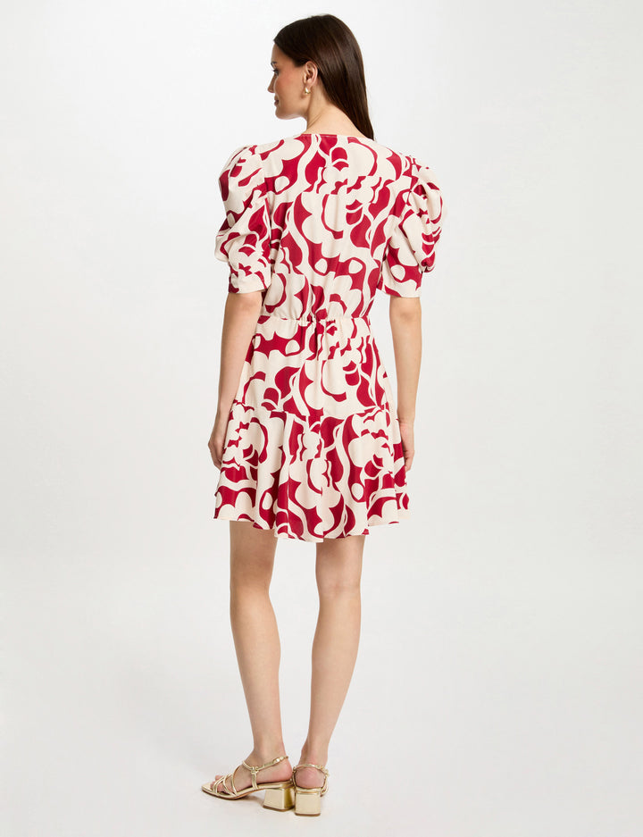 Robe courte évasée imprimée