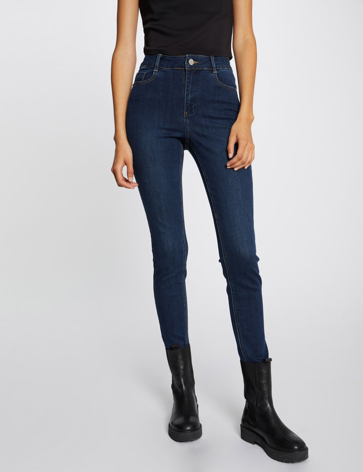 Jeans slim taille haute 7/8ème