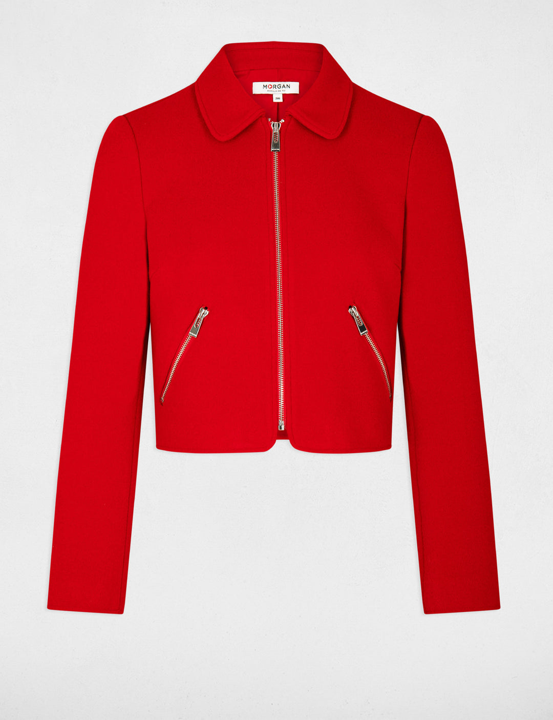Veste droite zippée