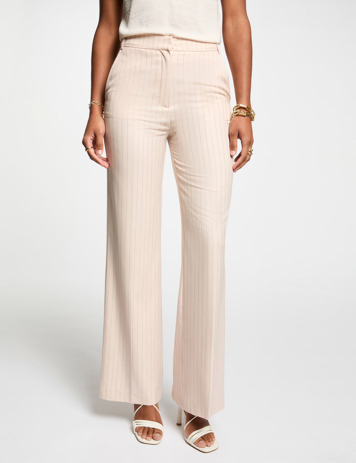 Pantalon large rayé