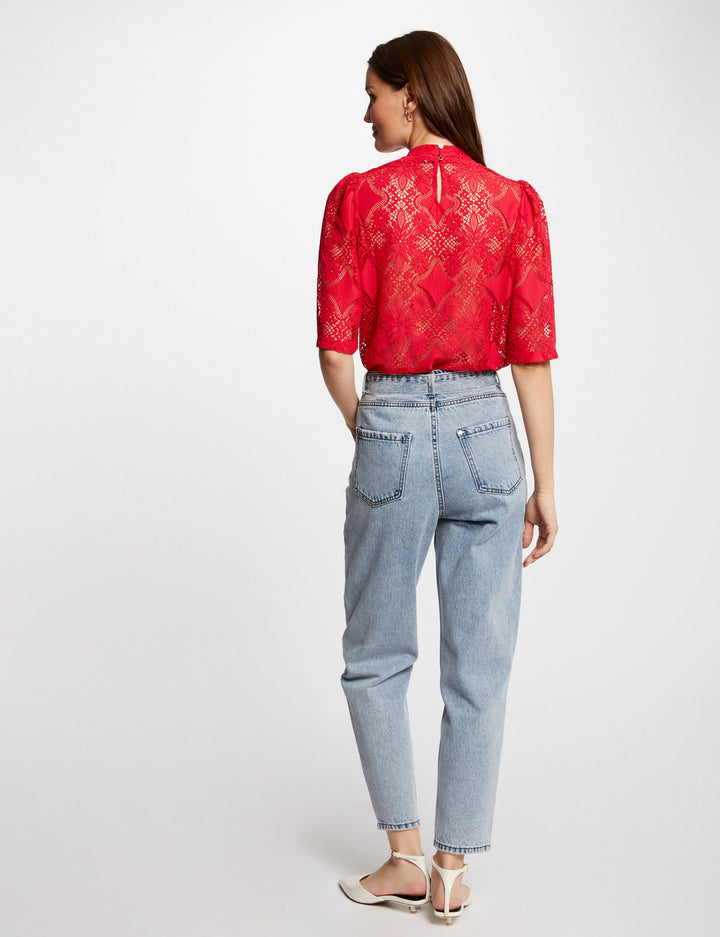 T-shirt manches 3/4 dentelle