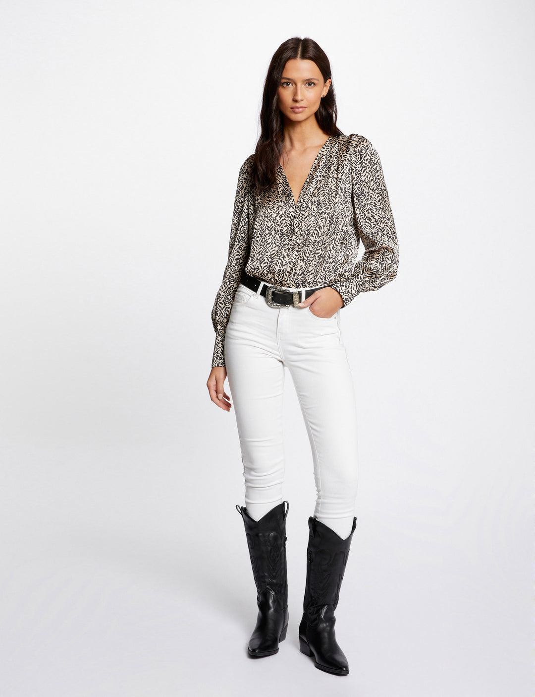 Chemise manches longues imprimée