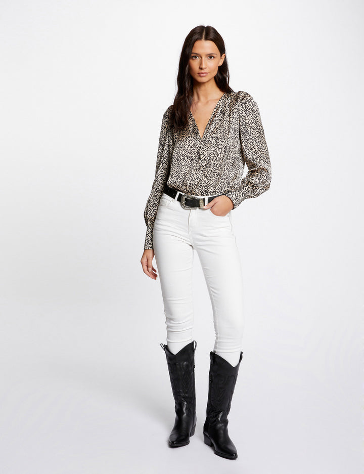 Chemise manches longues imprimée