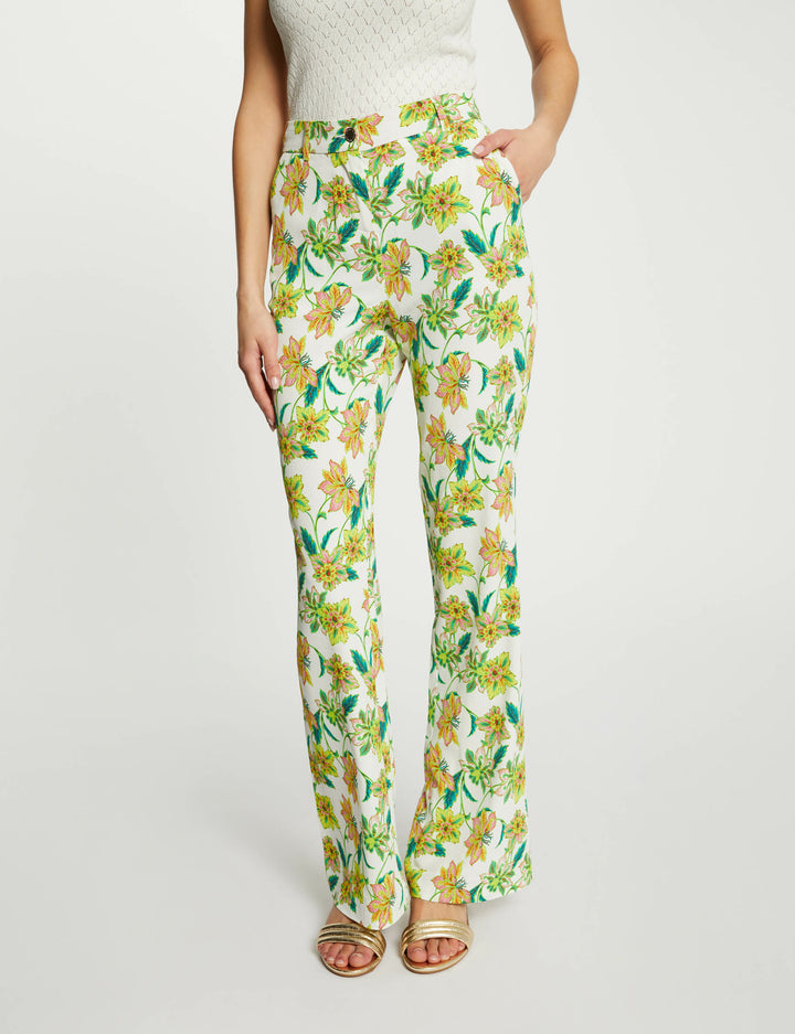 Pantalon ajusté imprimé