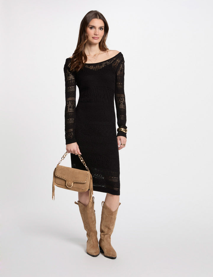 Robe tricot longue ajustée