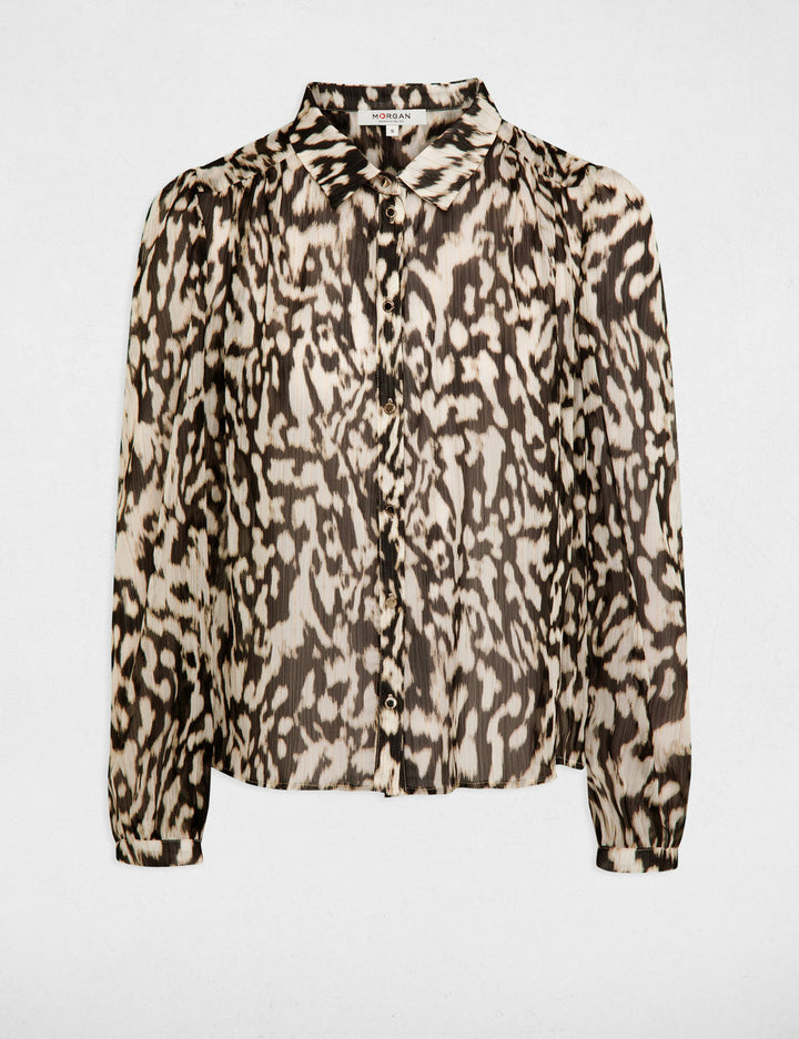 Chemise col à  revers imprimée
