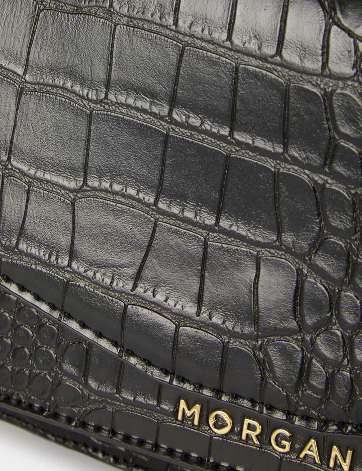 Sac baguette aspect croco