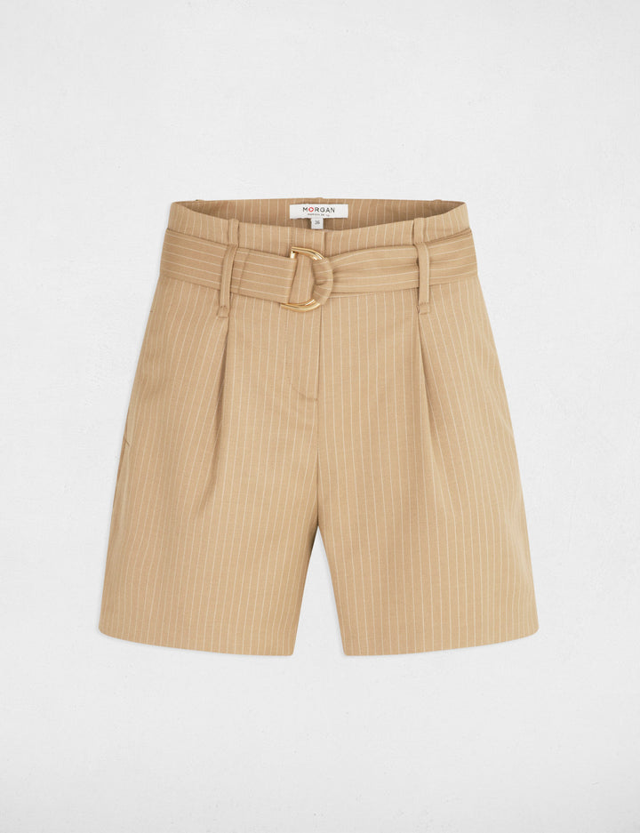 Short ajusté à  rayures