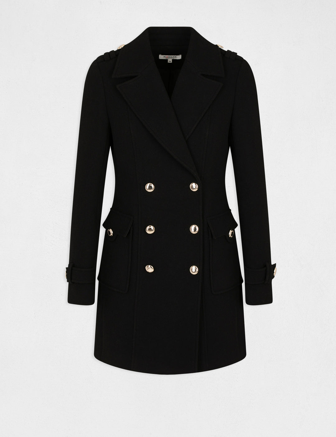 Manteau droit boutonné