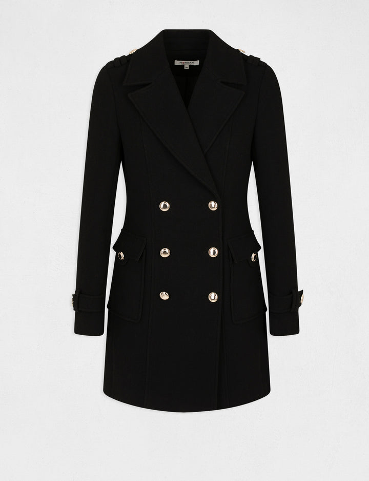 Manteau droit boutonné