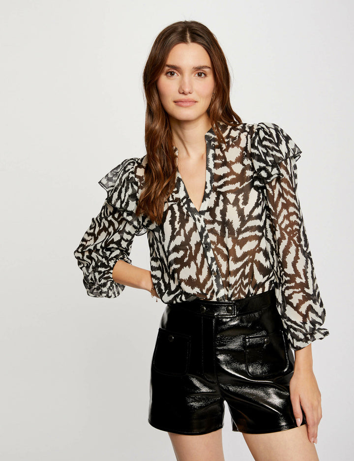 Chemise manches 3/4 imprimée