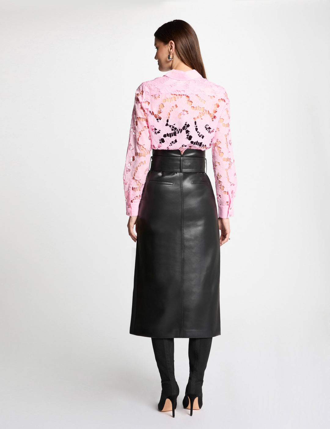Jupe longue simili cuir