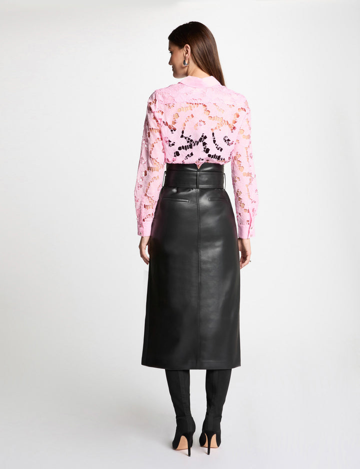 Jupe longue simili cuir