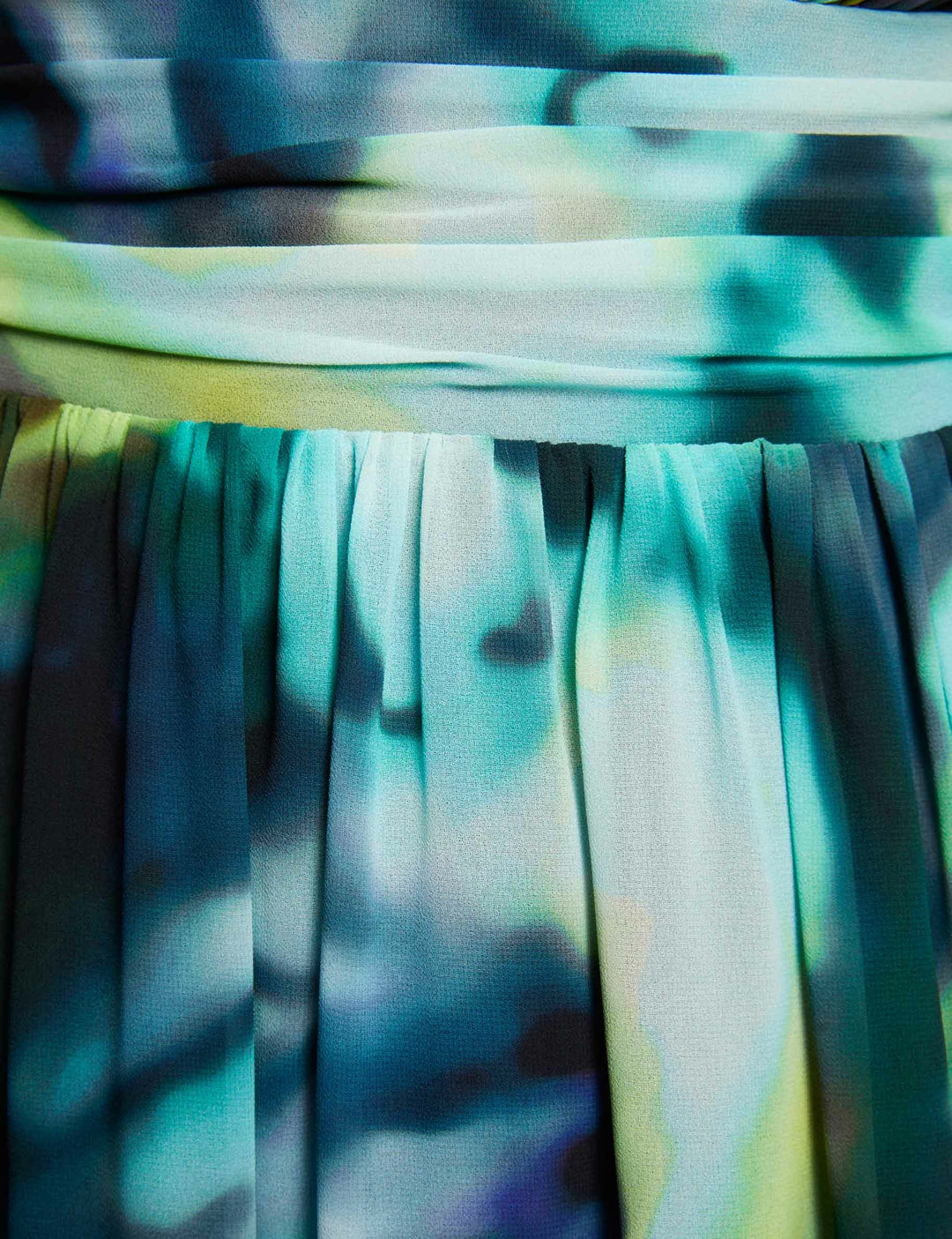 Robe longue évasée imprimée