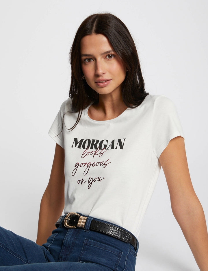T-shirt à  inscription
