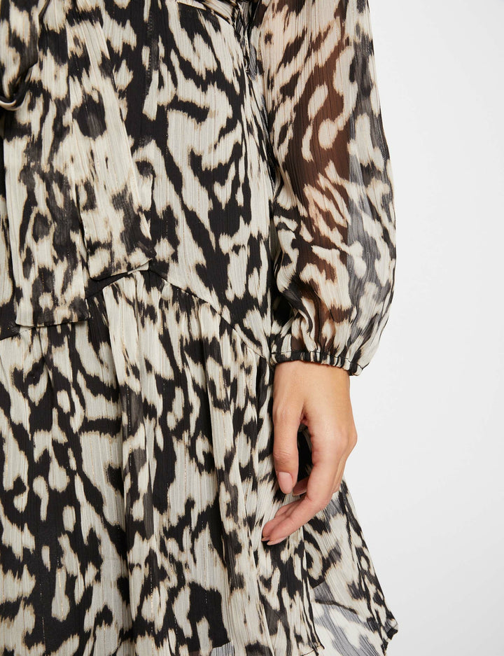 Robe courte chemise imprimée
