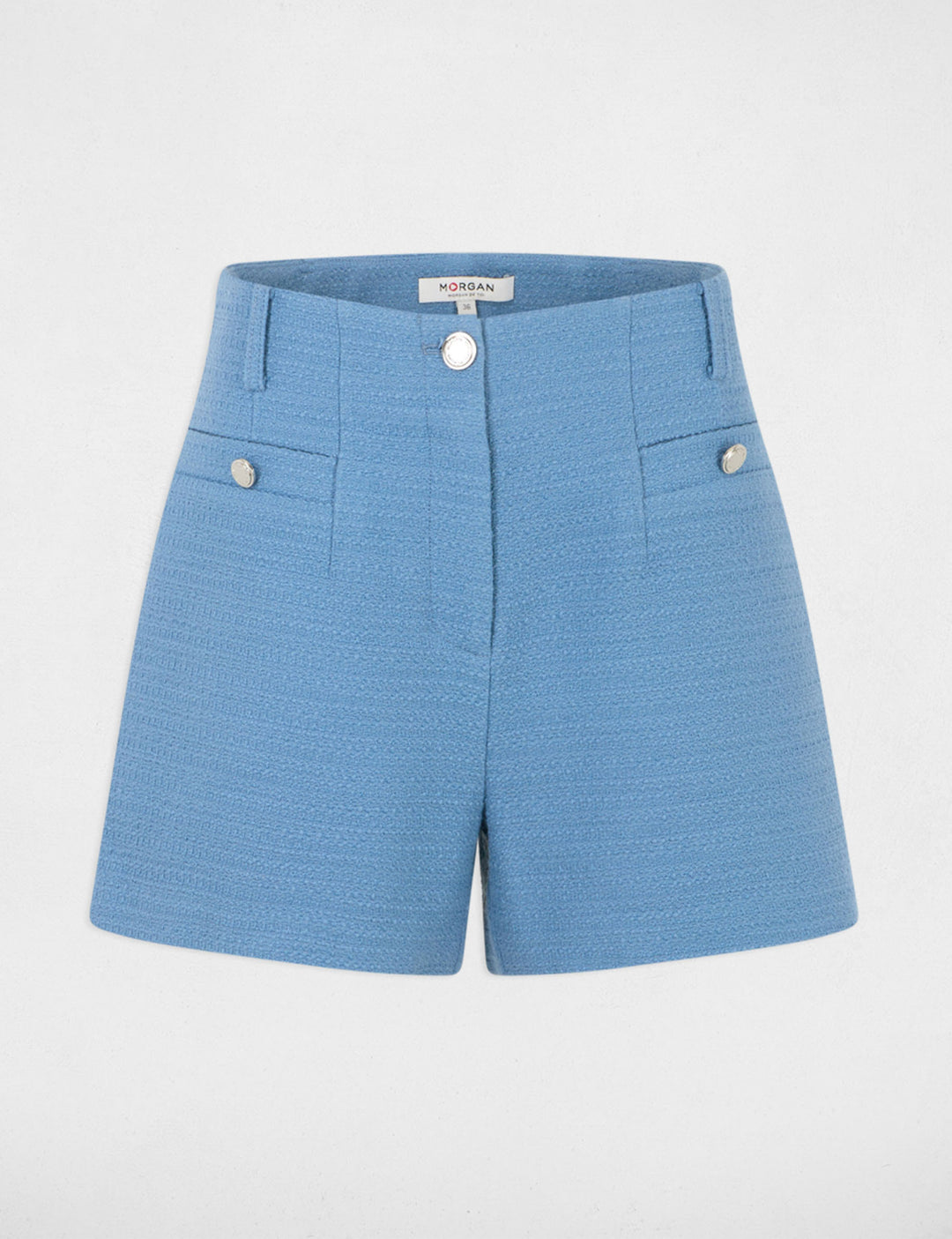 Short droit tweed