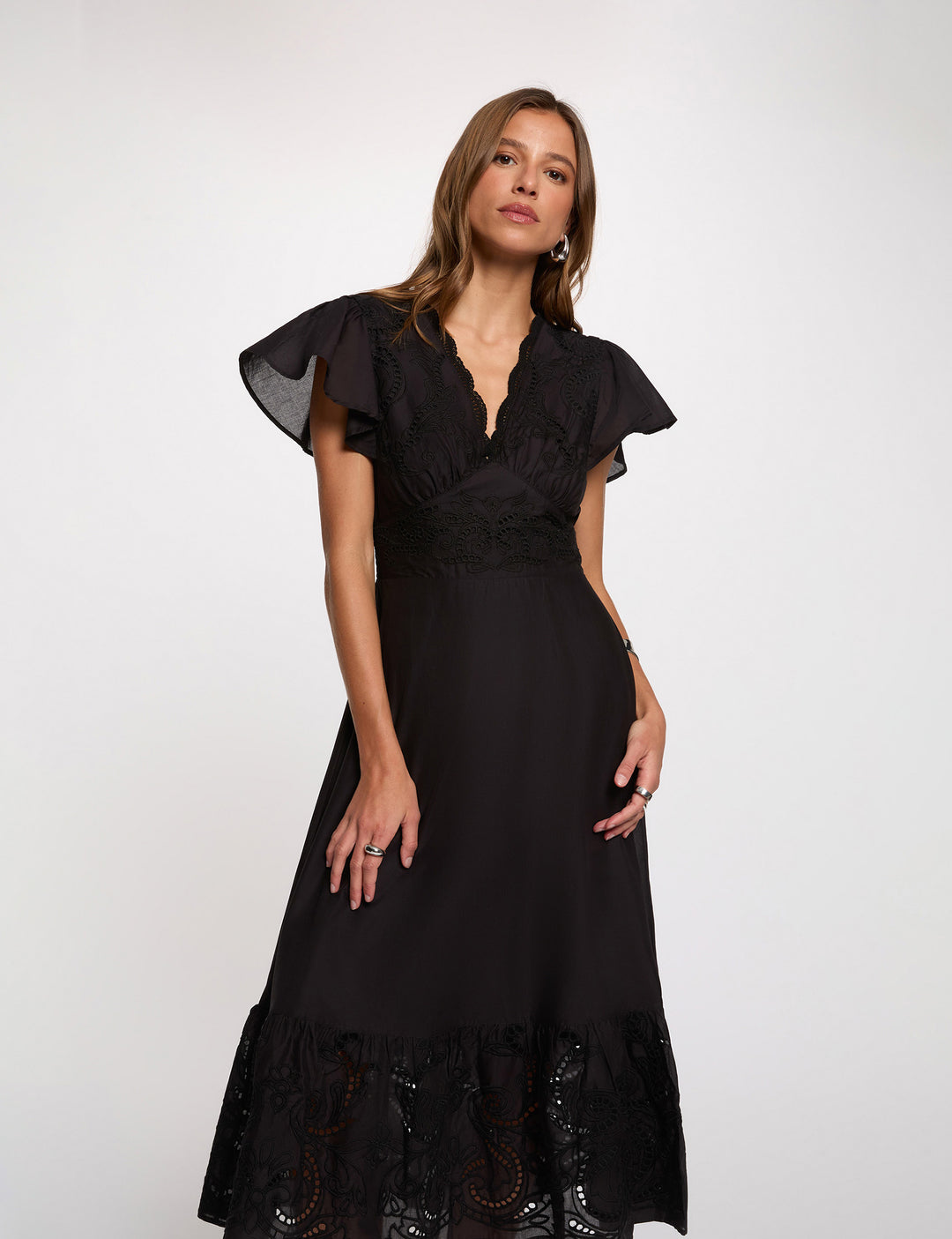 Robe longue broderie