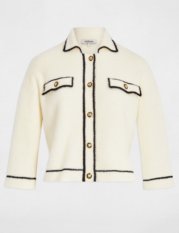 Gilet court fluide